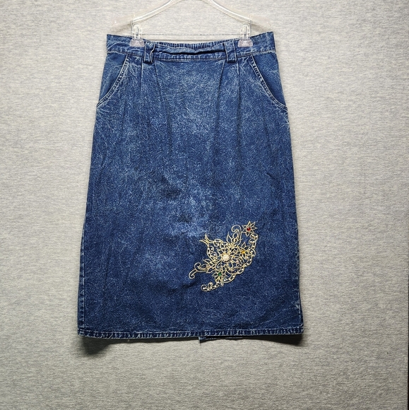 Panther Midi Skirt Indie Emo 80s Size 7/8